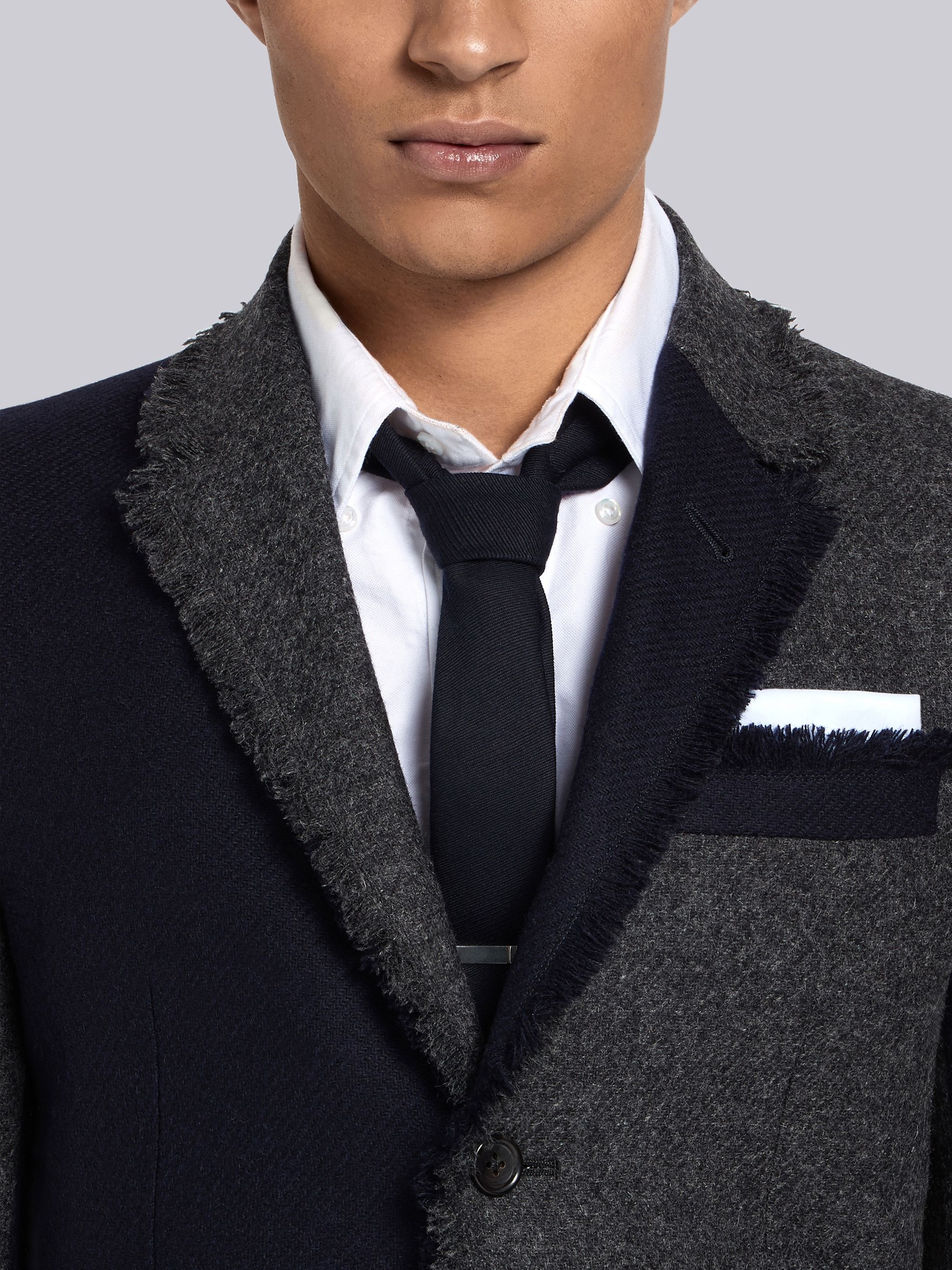 Frayed Edges High Armhole Sport Coat - 5