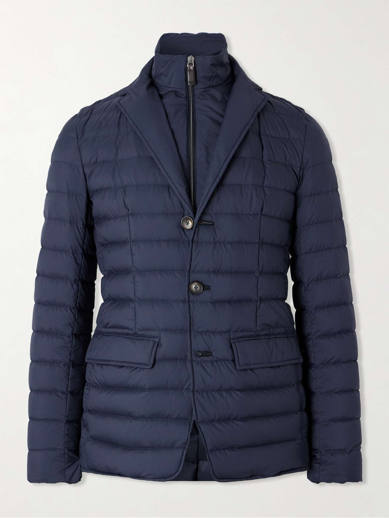 Convertible Padded Quilted Nylon Blazer - 1