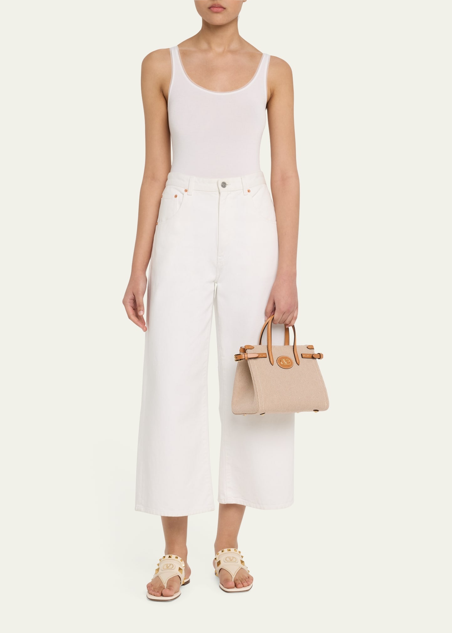 Antibes Medium Canvas Shopping Tote Bag - 6