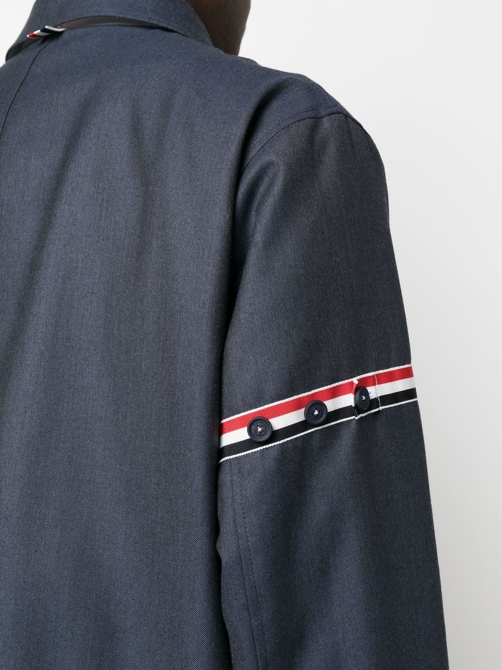 signature-stripe detail shirt jacket - 5
