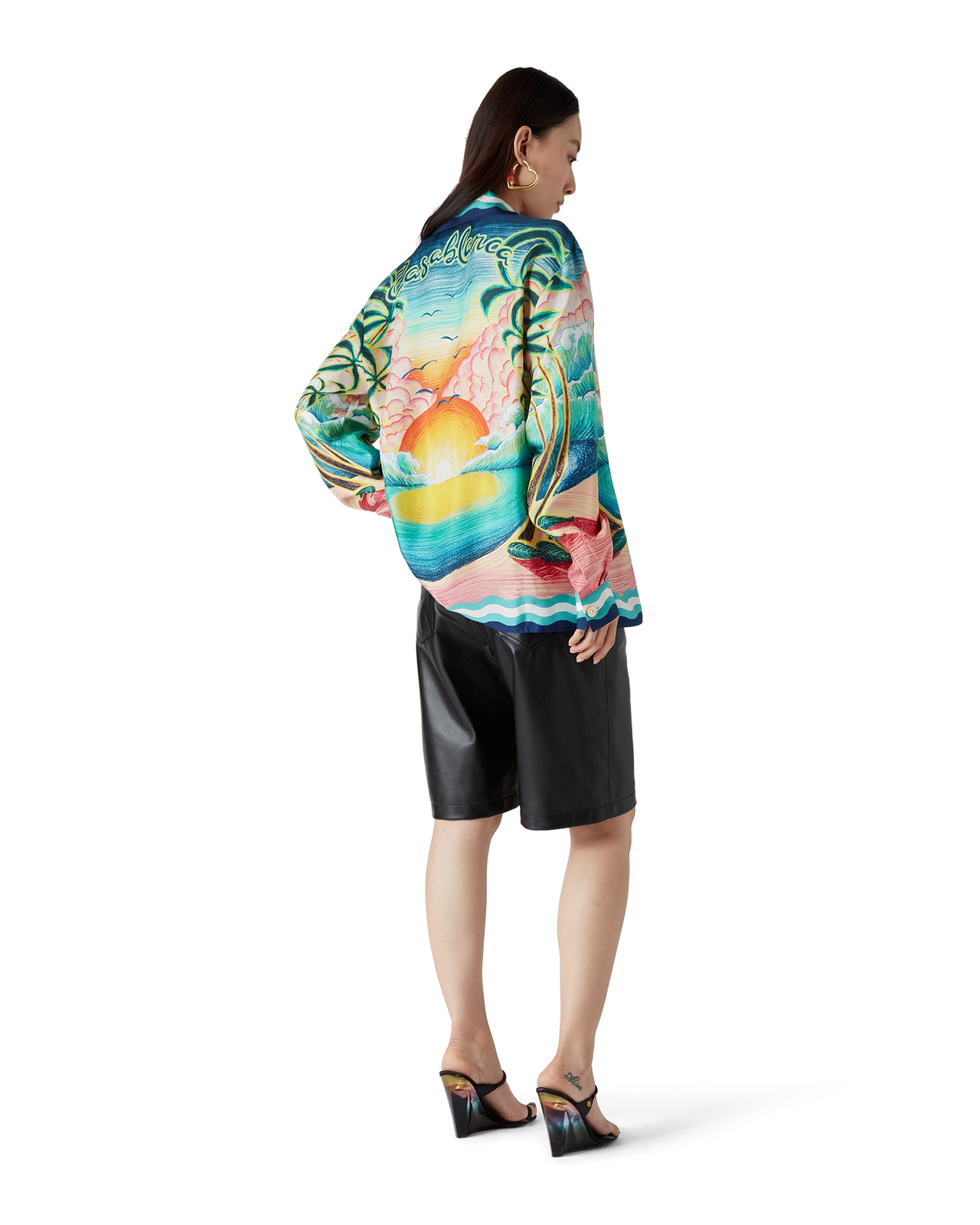 Danse De La Mer Long Sleeve Silk Shirt - 3