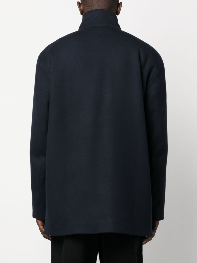 zip-up virgin wool coat 4