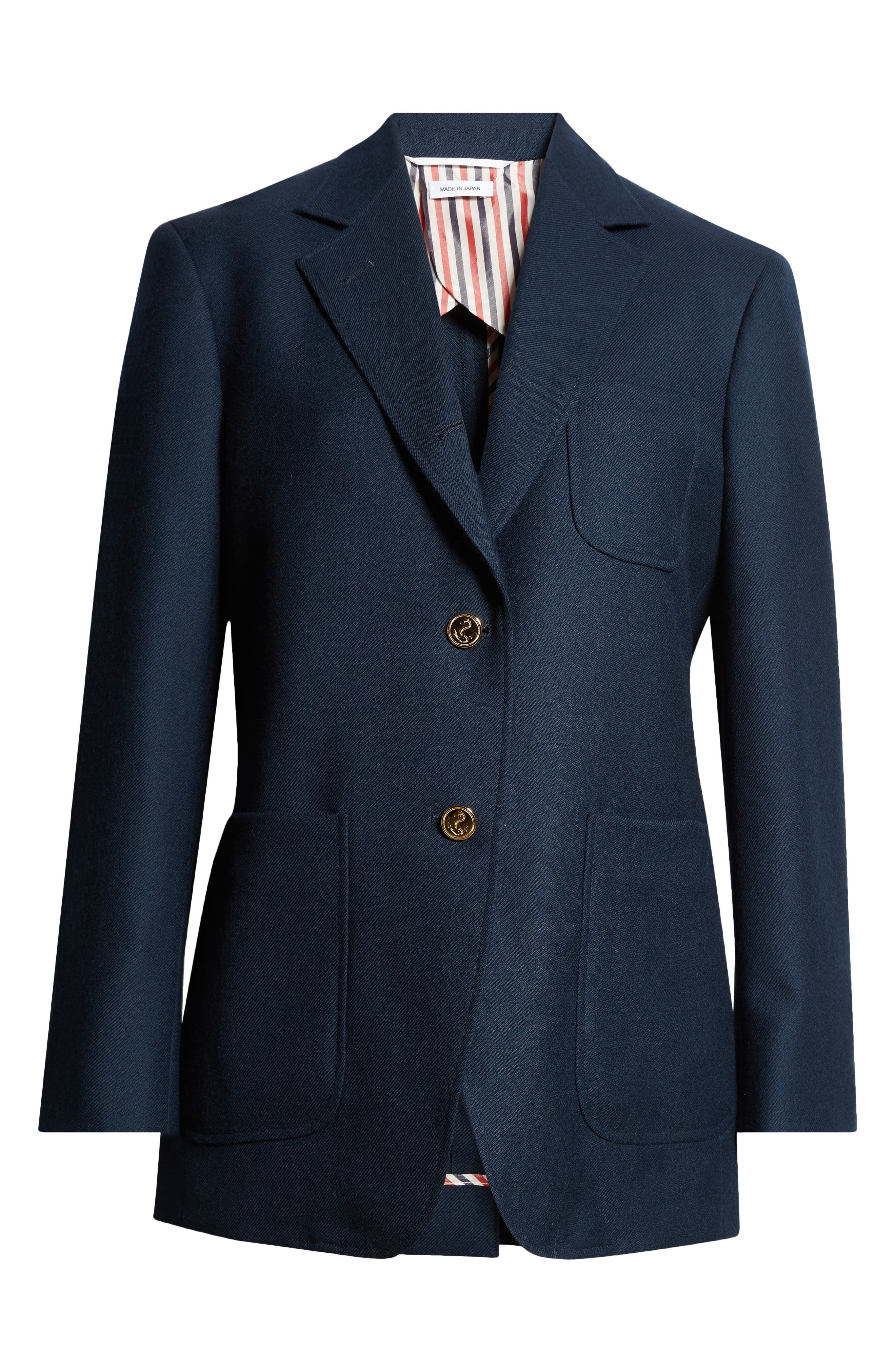 Thom Browne Wool Twill Sport Coat in Navy at Nordstrom - 7