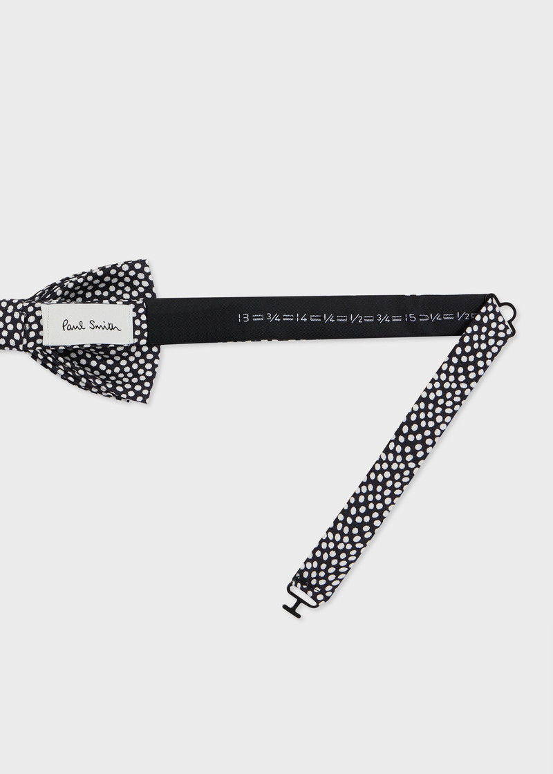 Paul Smith Black Silk Pre-Tied Polka Dot Bow Tie outlook