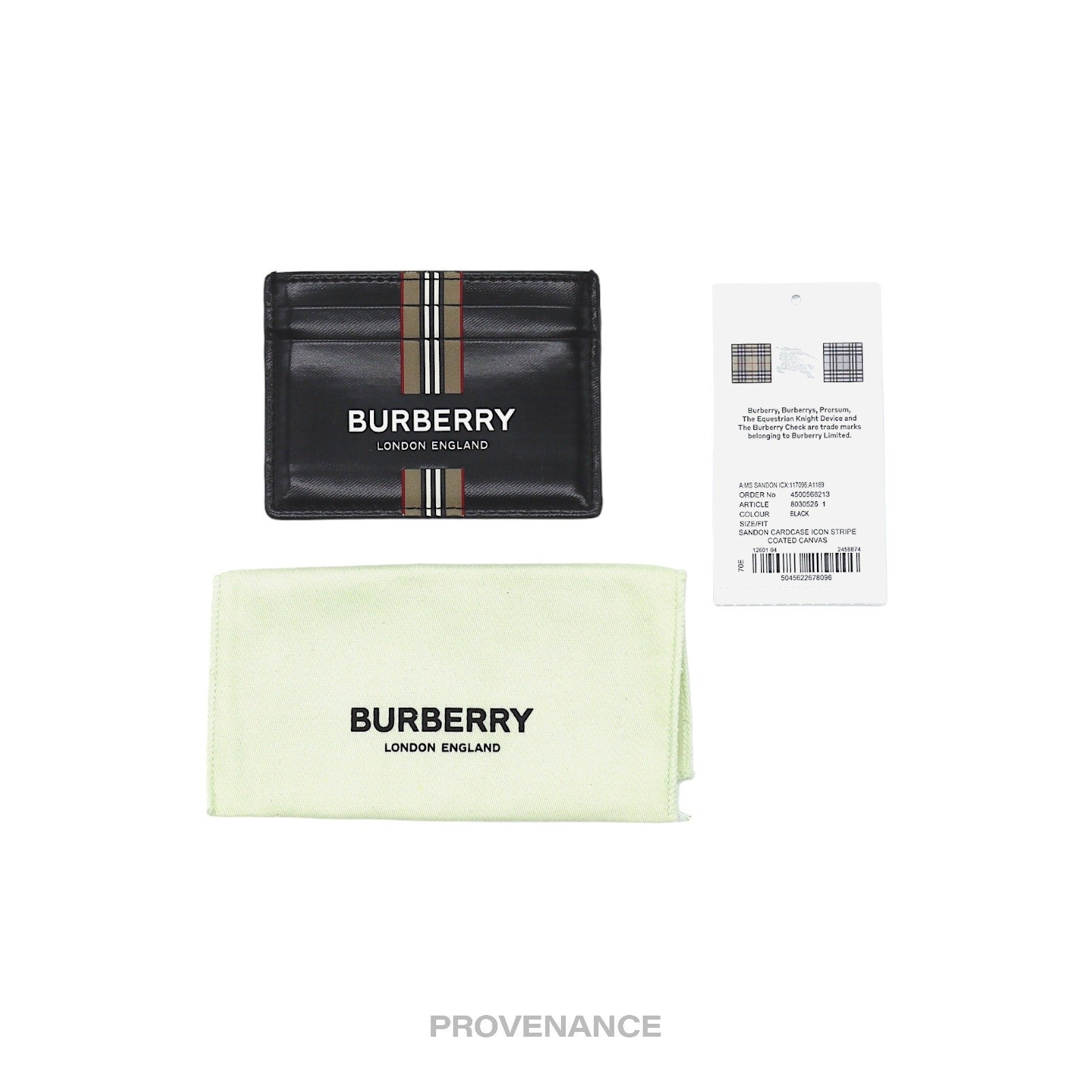 Burberry Card Holder Wallet - Logo Striped Check Black - 7