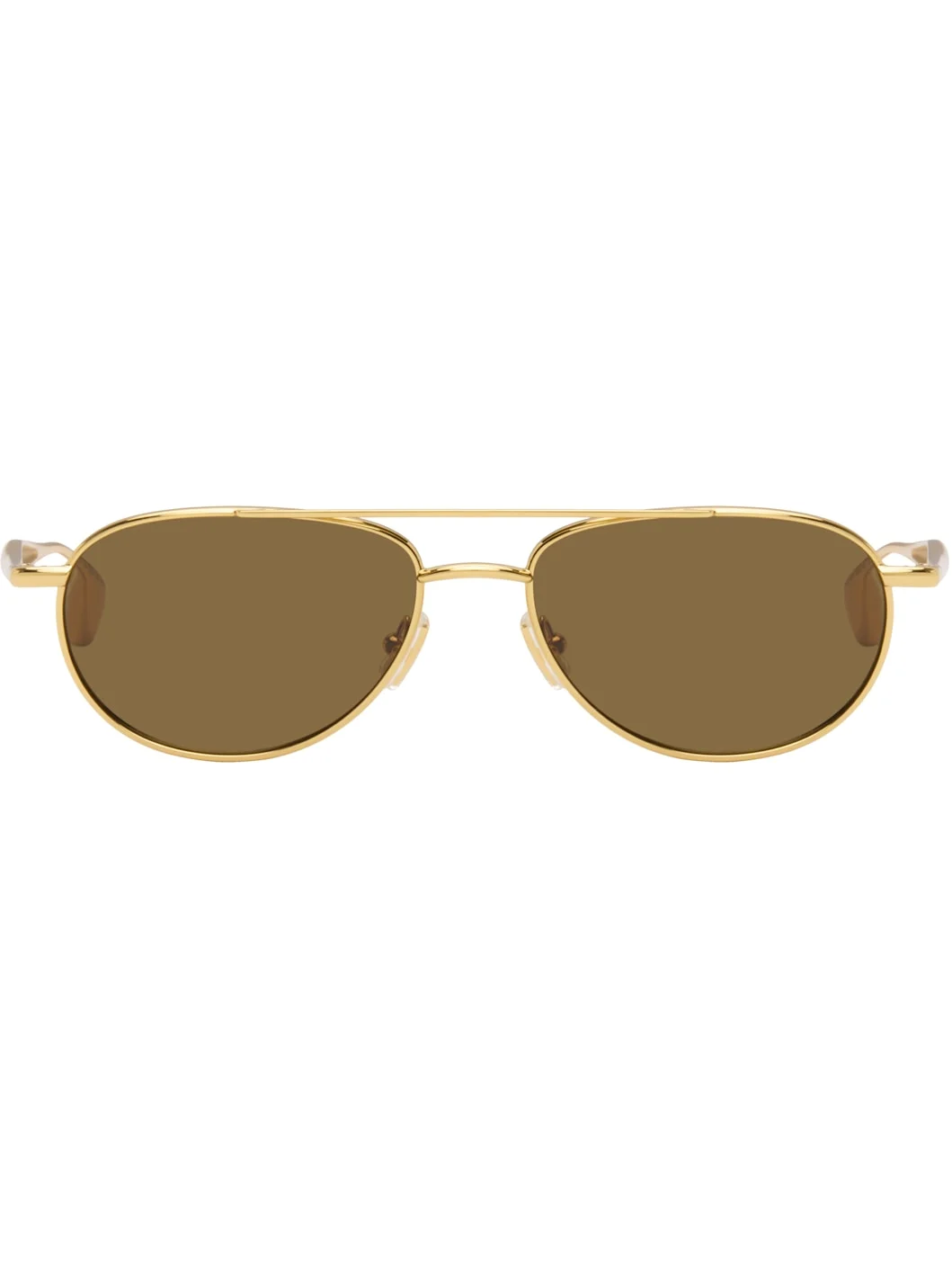 Gold Fin Aviator Sunglasses - 1
