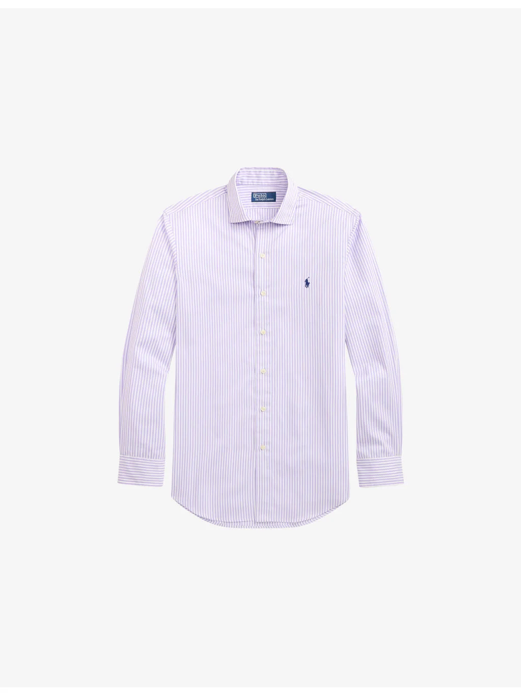 Striped Logo-Embroidered Cotton Shirt - 1