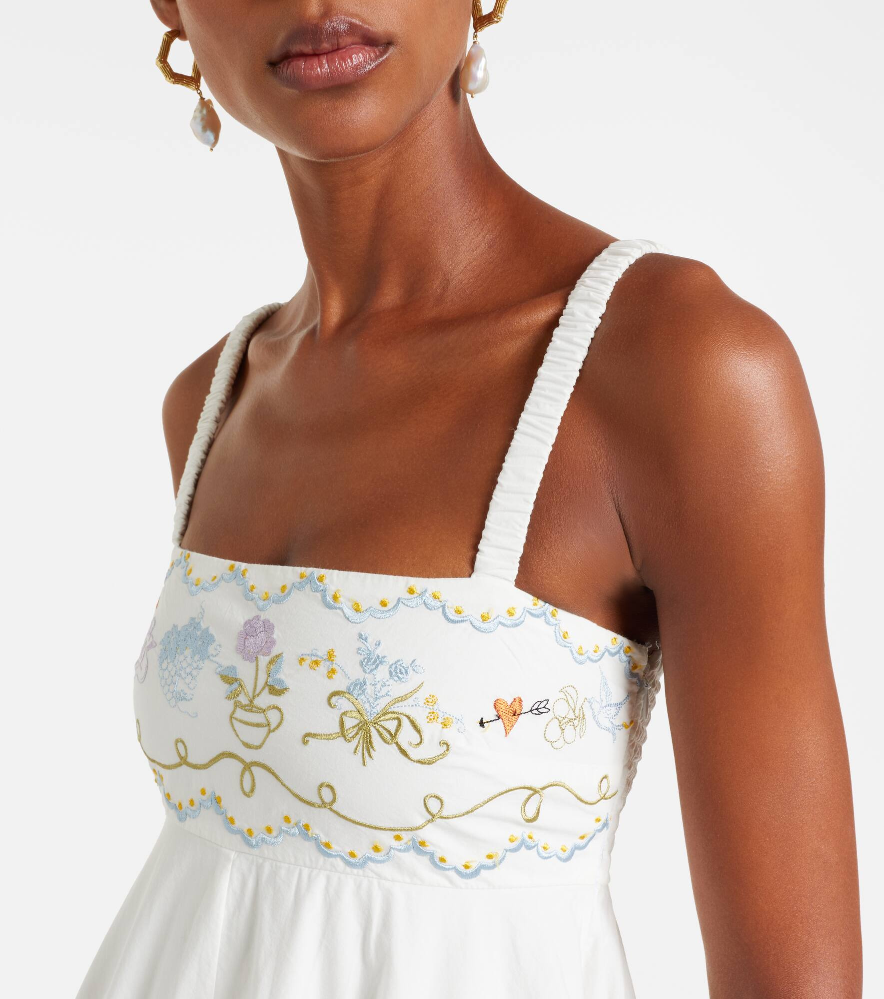 Giulia embroidered cotton maxi dress - 4