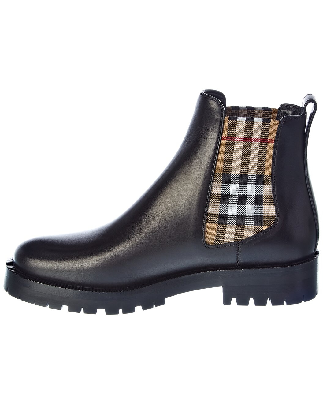Burberry Vintage Check Detail Leather Chelsea Boot - 2
