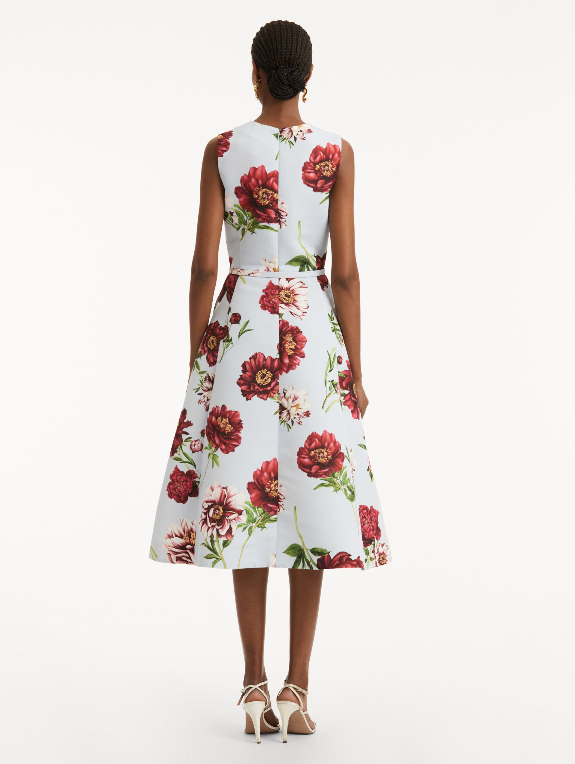 PEONY SILK FAILLE DRESS - 3