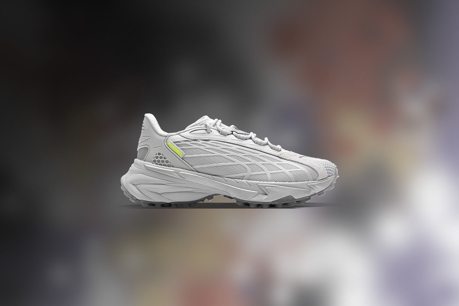 PUMA X PLEASURES SPIREX - GLACIAL GREY/COOL LIGHT GREY - 5
