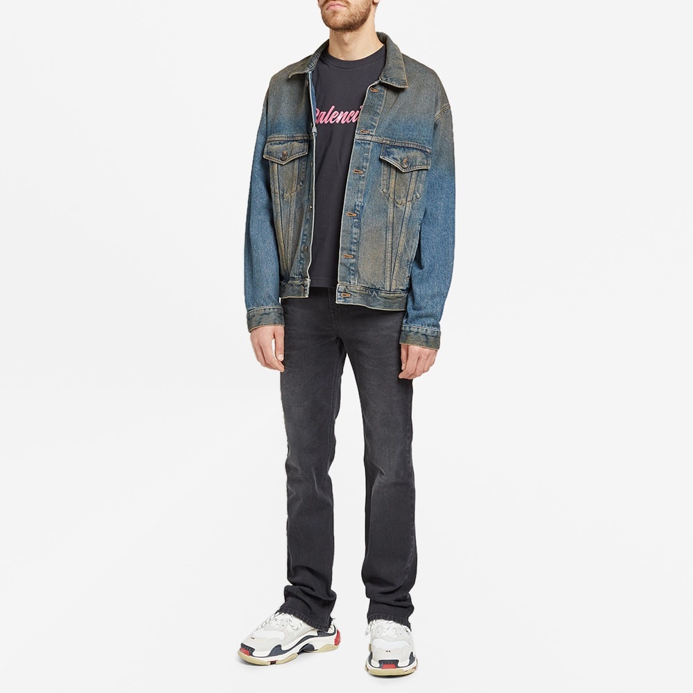 Balenciaga Signature Logo Denim Jacket - 7