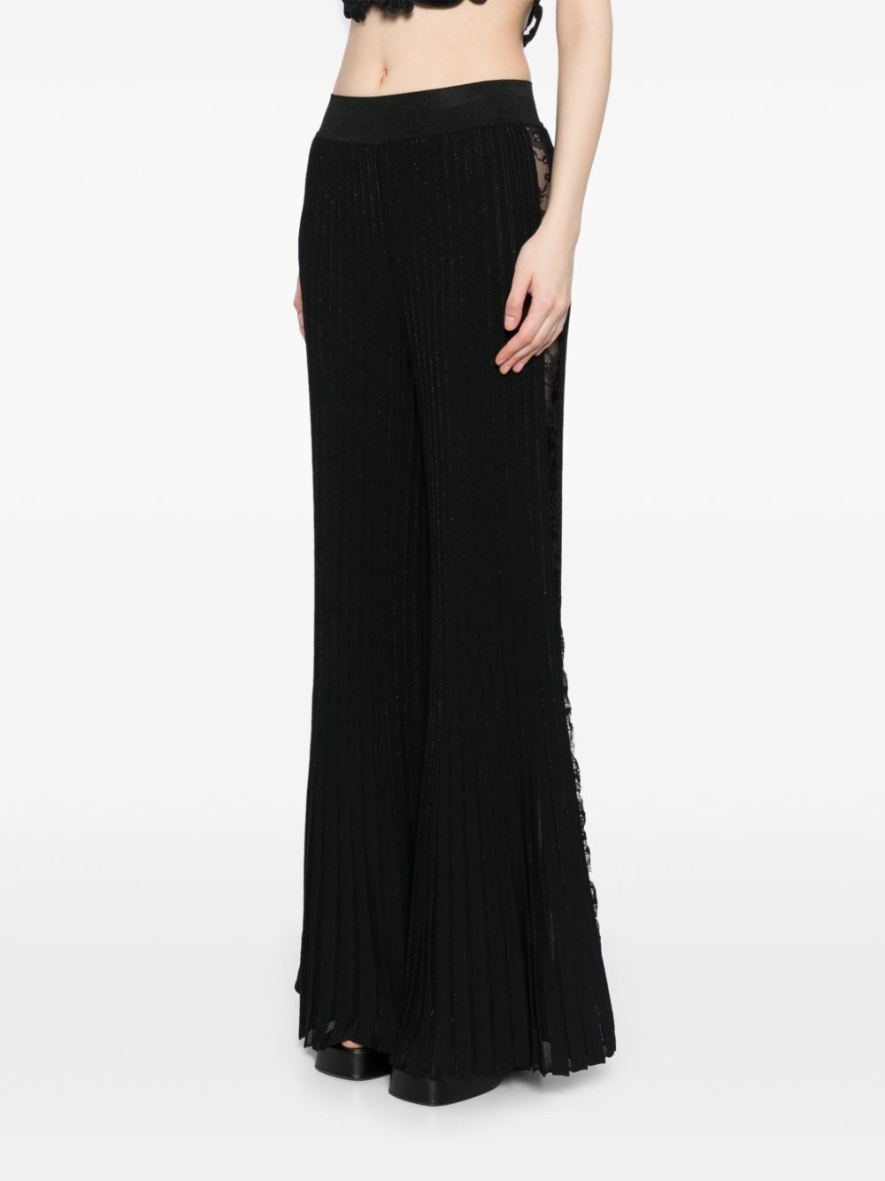 knitted flared trousers - 3
