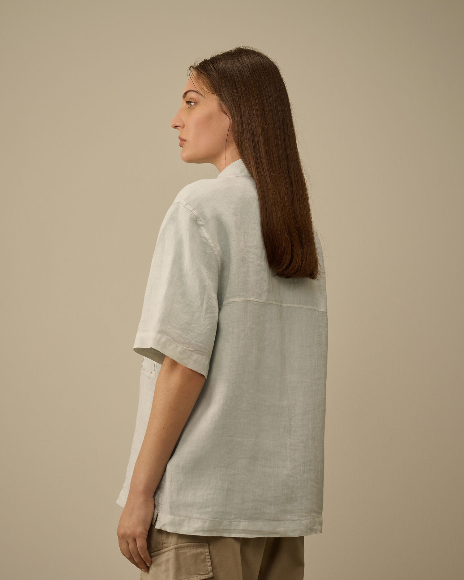 Linen Boxy Short Sleeve Shirt - 7