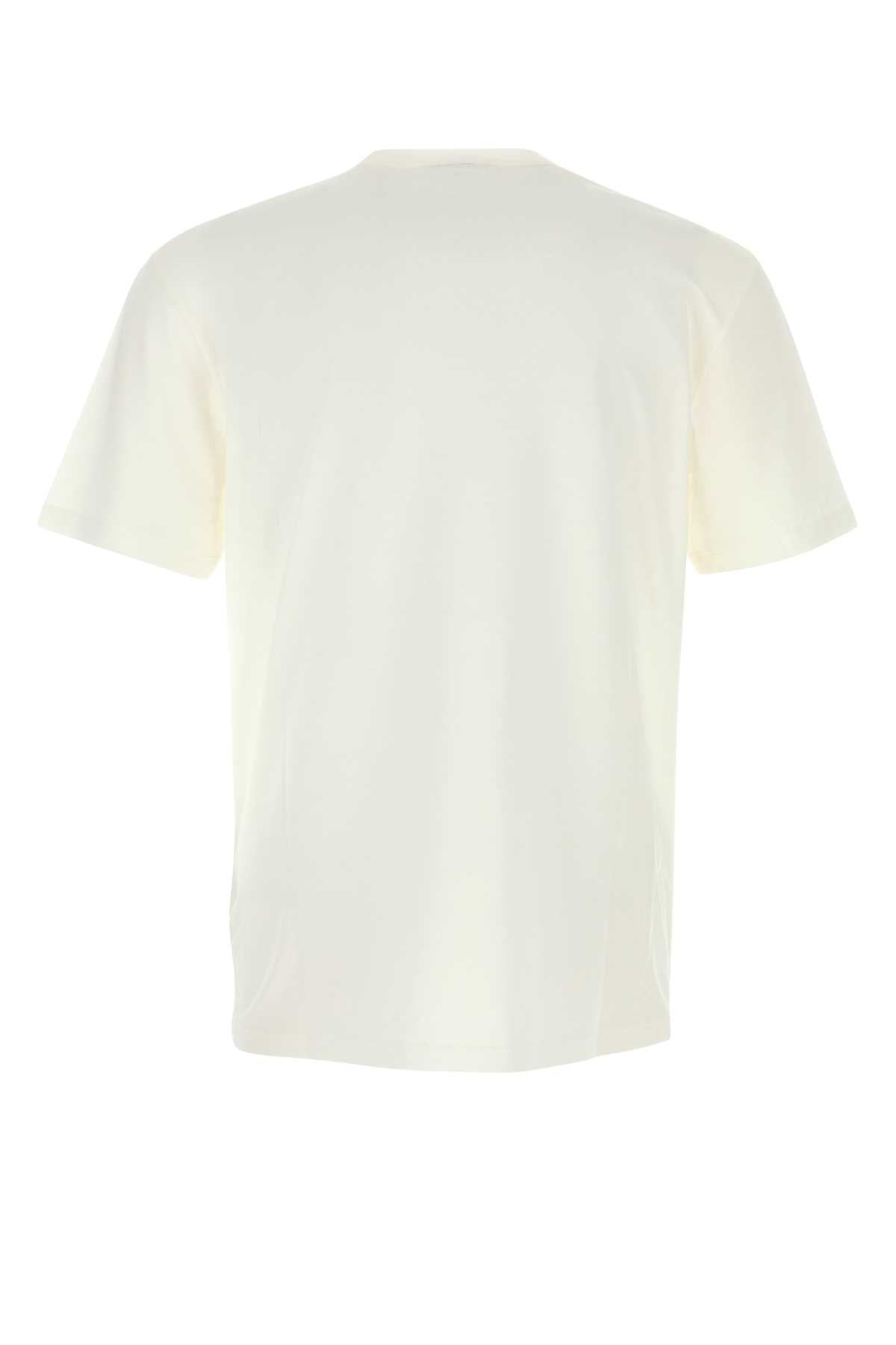 Jil Sander Men White Cotton T-Shirt - 2