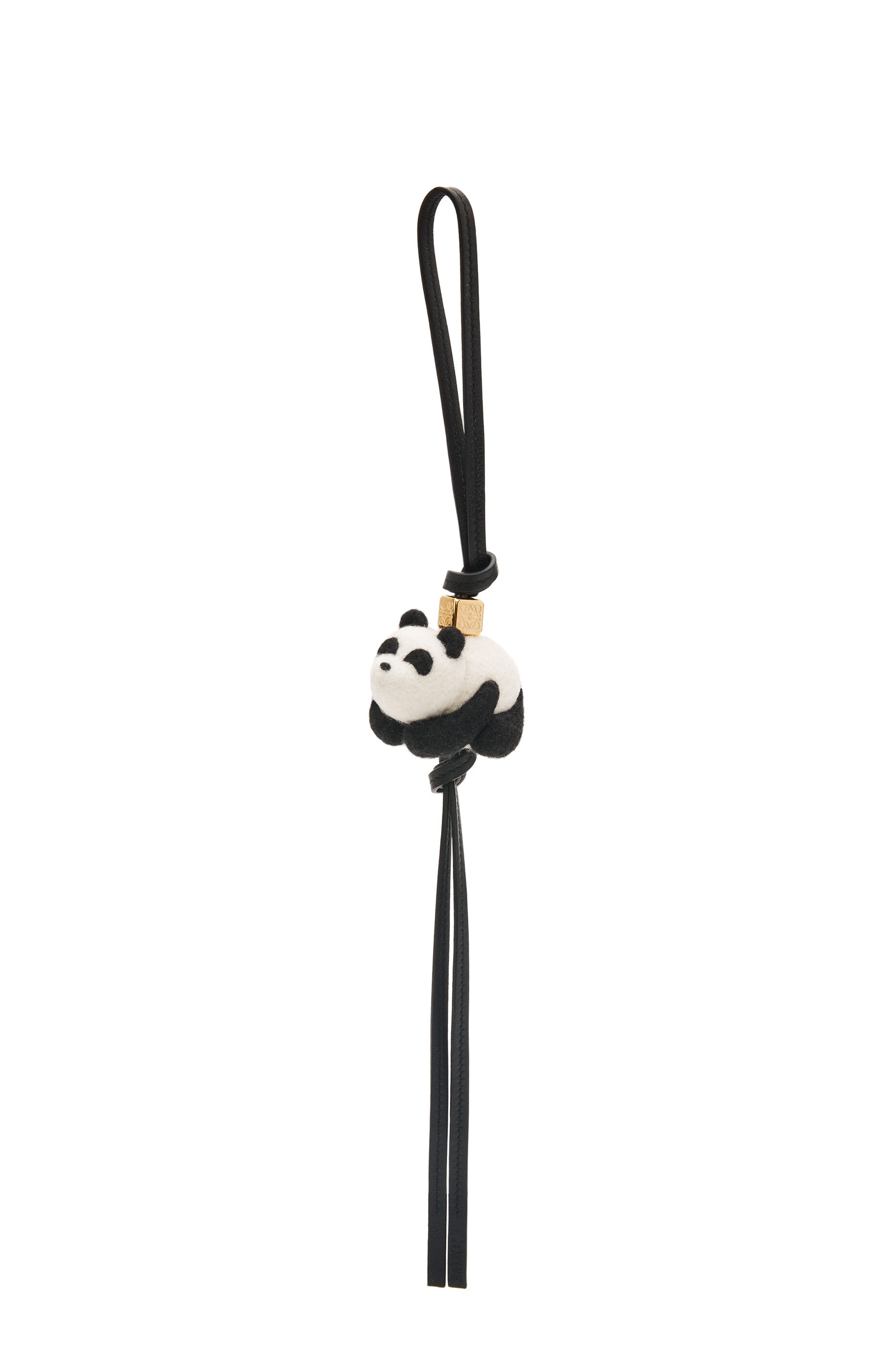 Panda charm in felt and calfskin - 1