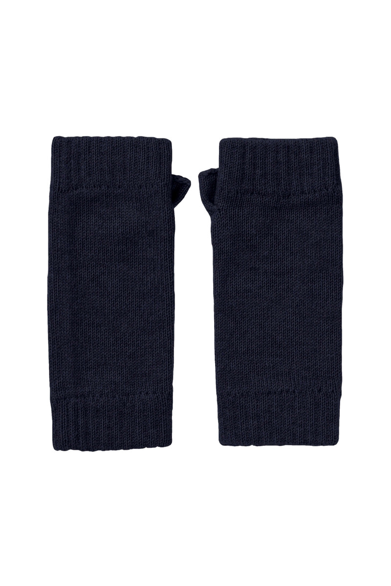 Navy Cashmere Wrist Warmers 1