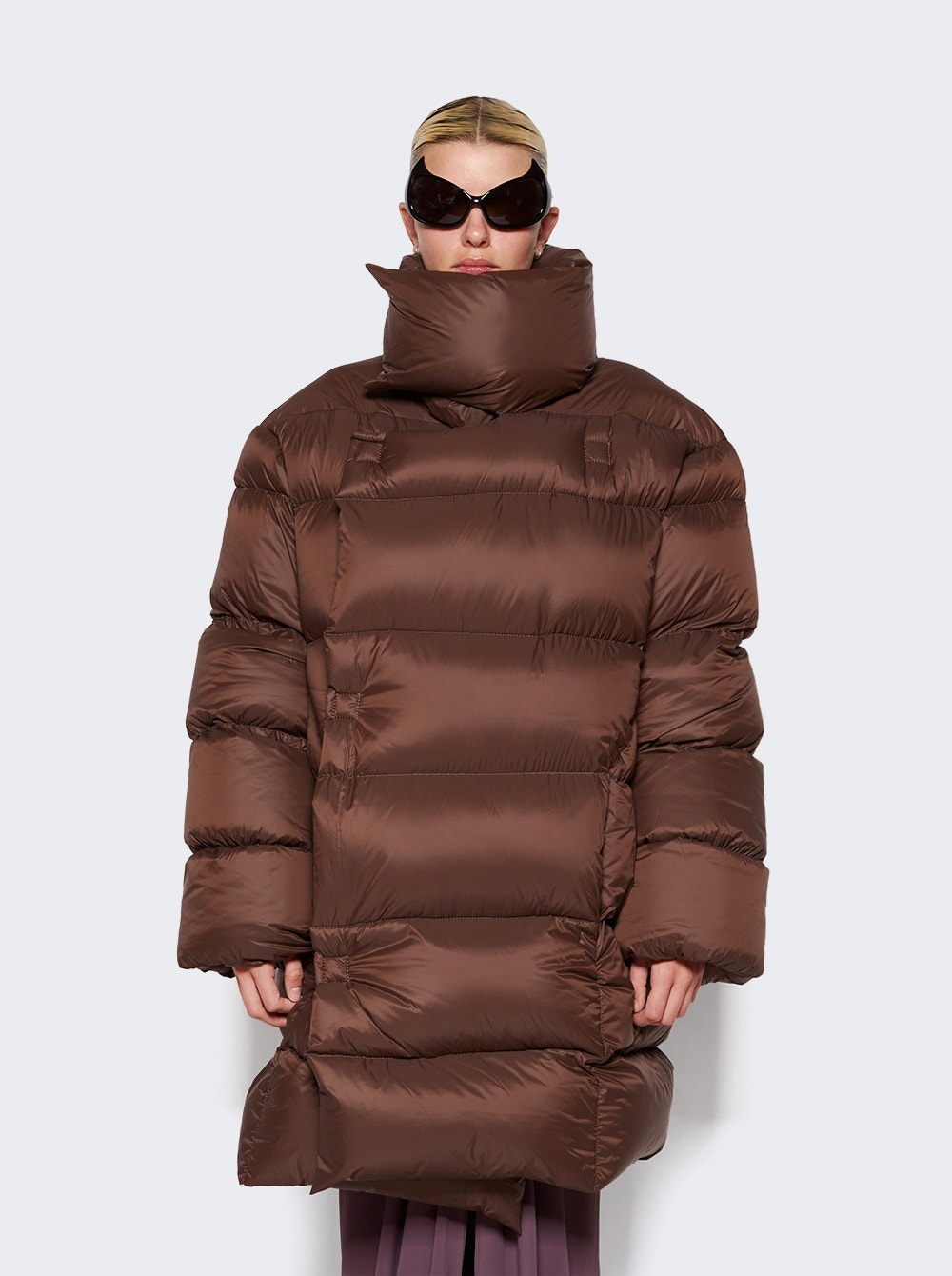 Jumbo Drella Down Coat Brown - 3