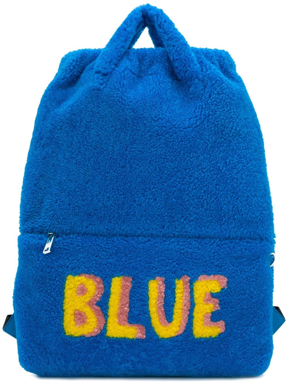 Blue slogan backpack - 1