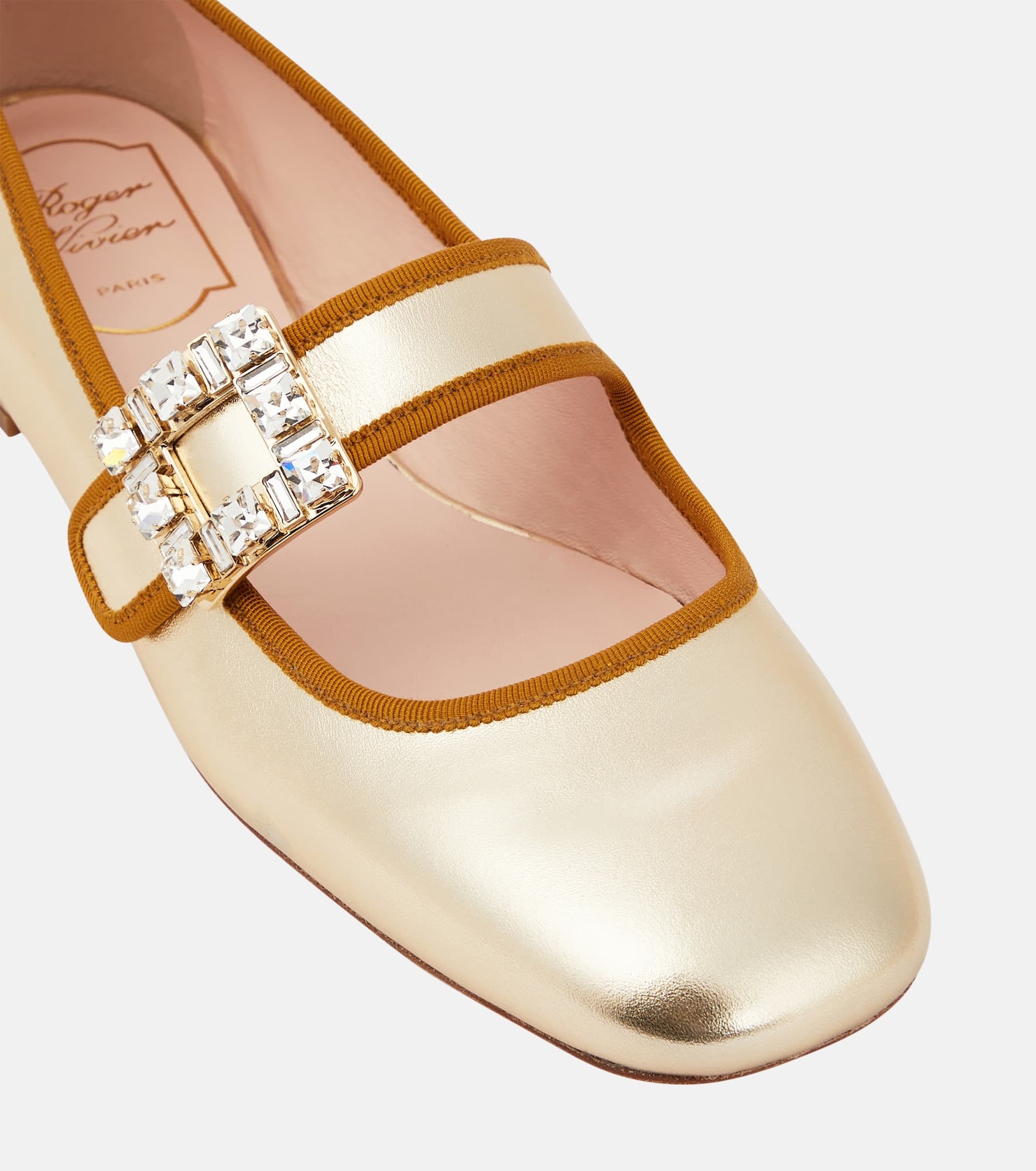 Très Vivier metallic leather ballet flats - 6