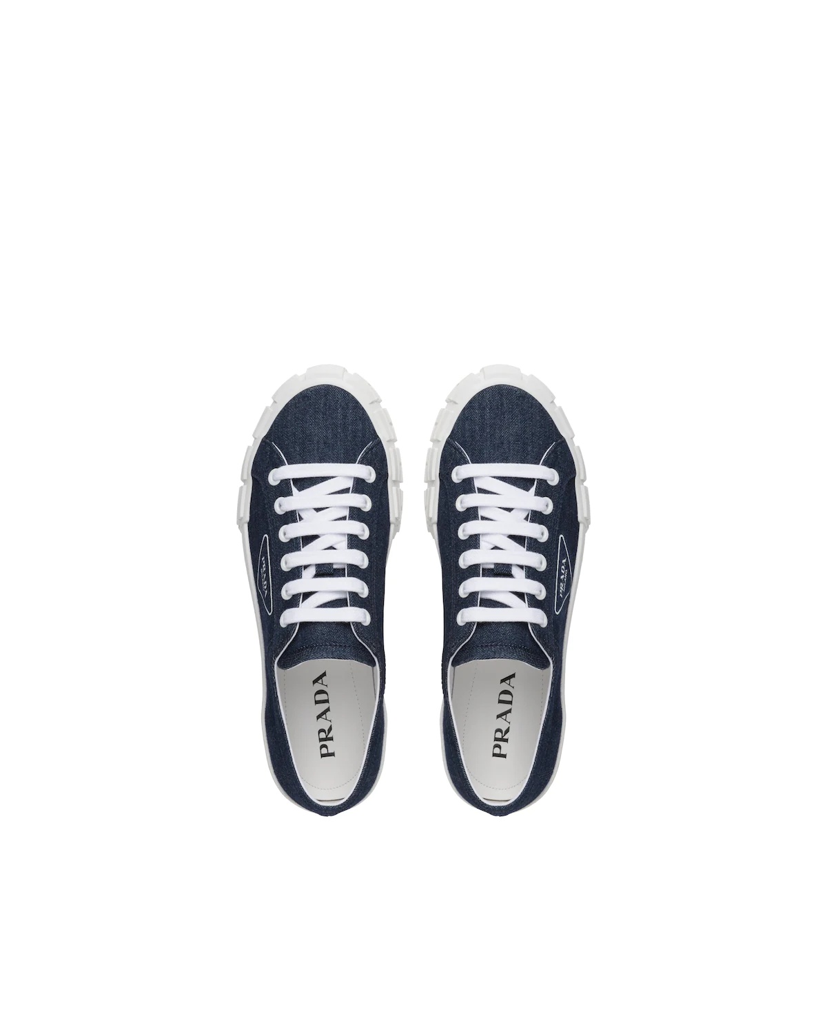 Prada Wheel Cassetta denim sneakers - 4