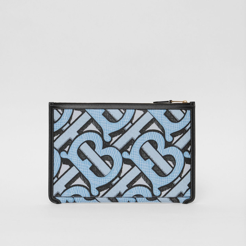 Monogram Print E-canvas and Leather Pouch 7