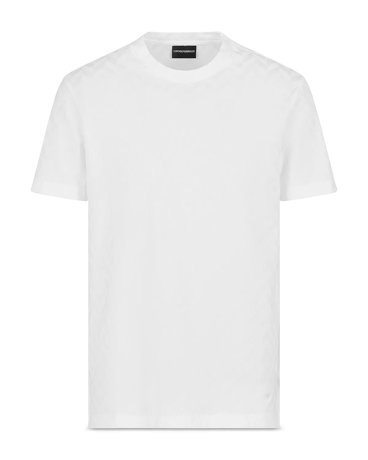 Cotton Jersey Chevron Jacquard Tee - 4