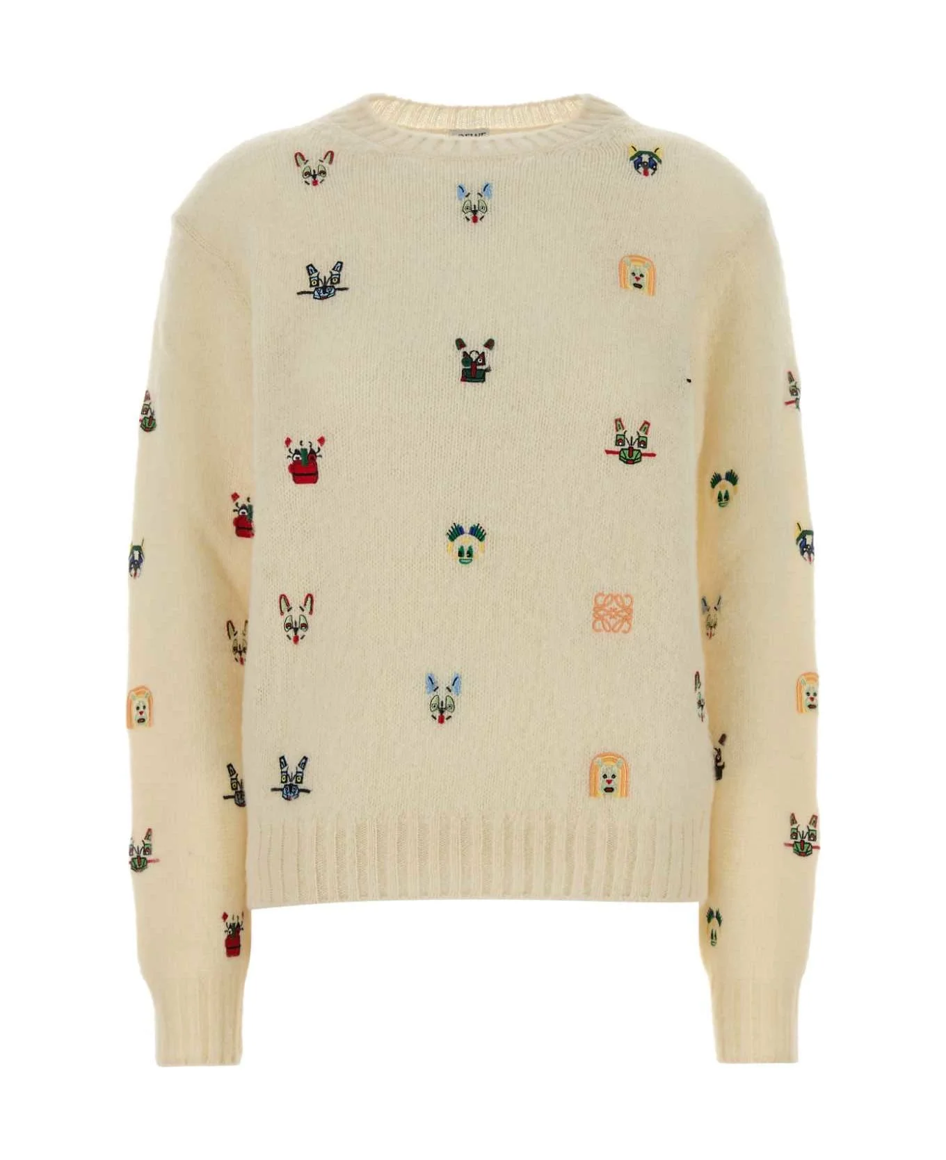 Cream Wool Blend Sweater - 1