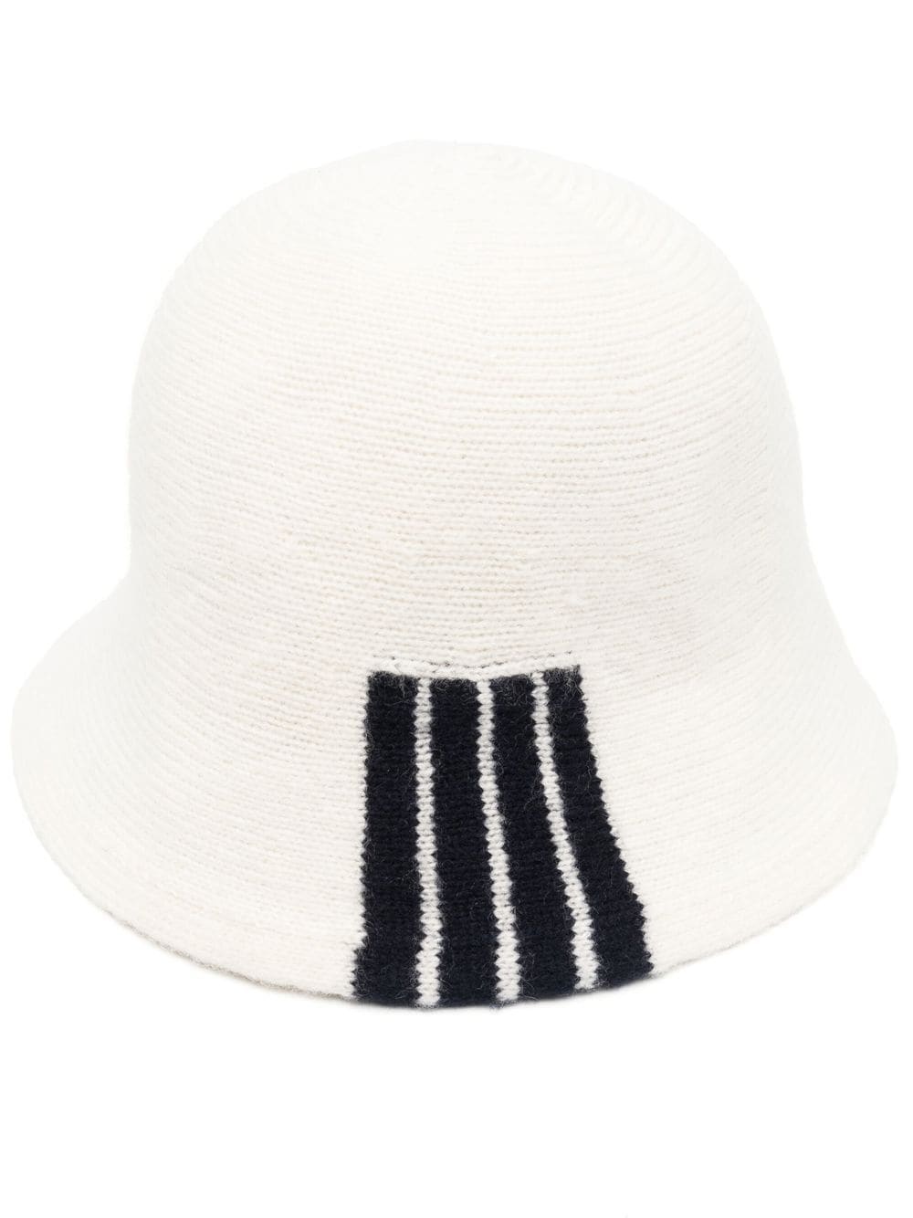 4-Bar stripe knitted bucket hat - 1