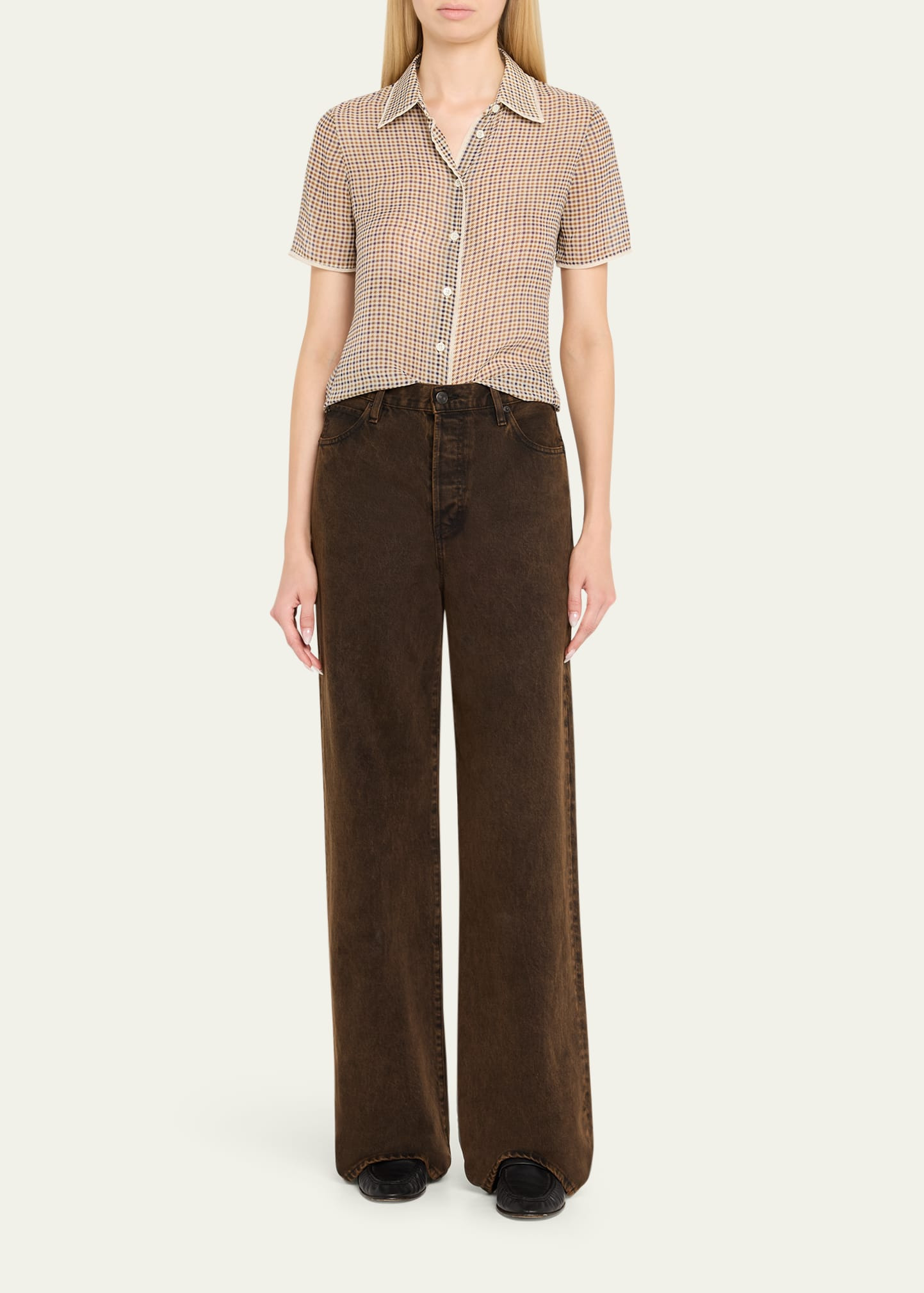 The Houndstooth Silk Blouse - 2
