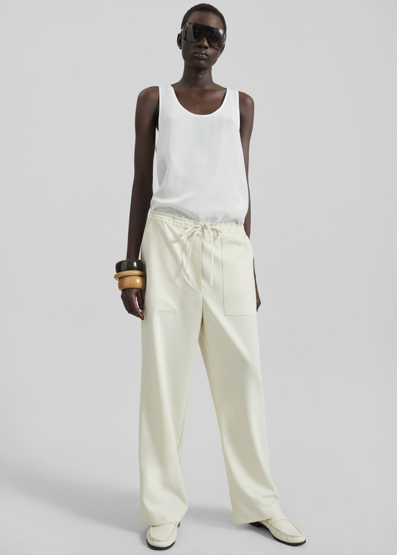 Nivee Lustrous Boxy Tank - Ivory 7