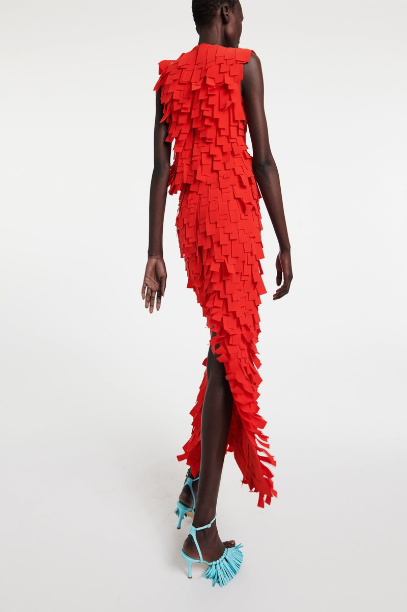 MULTI RECTANGLE SKIRT RED PRE-ORDER 6