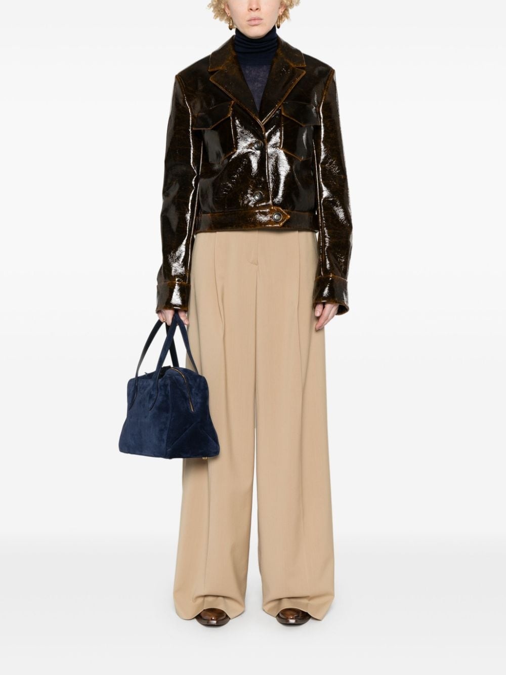 mid-rise palazzo trousers - 2