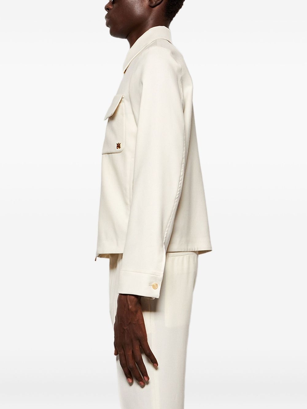 flap-pocket zip-front jacket - 4