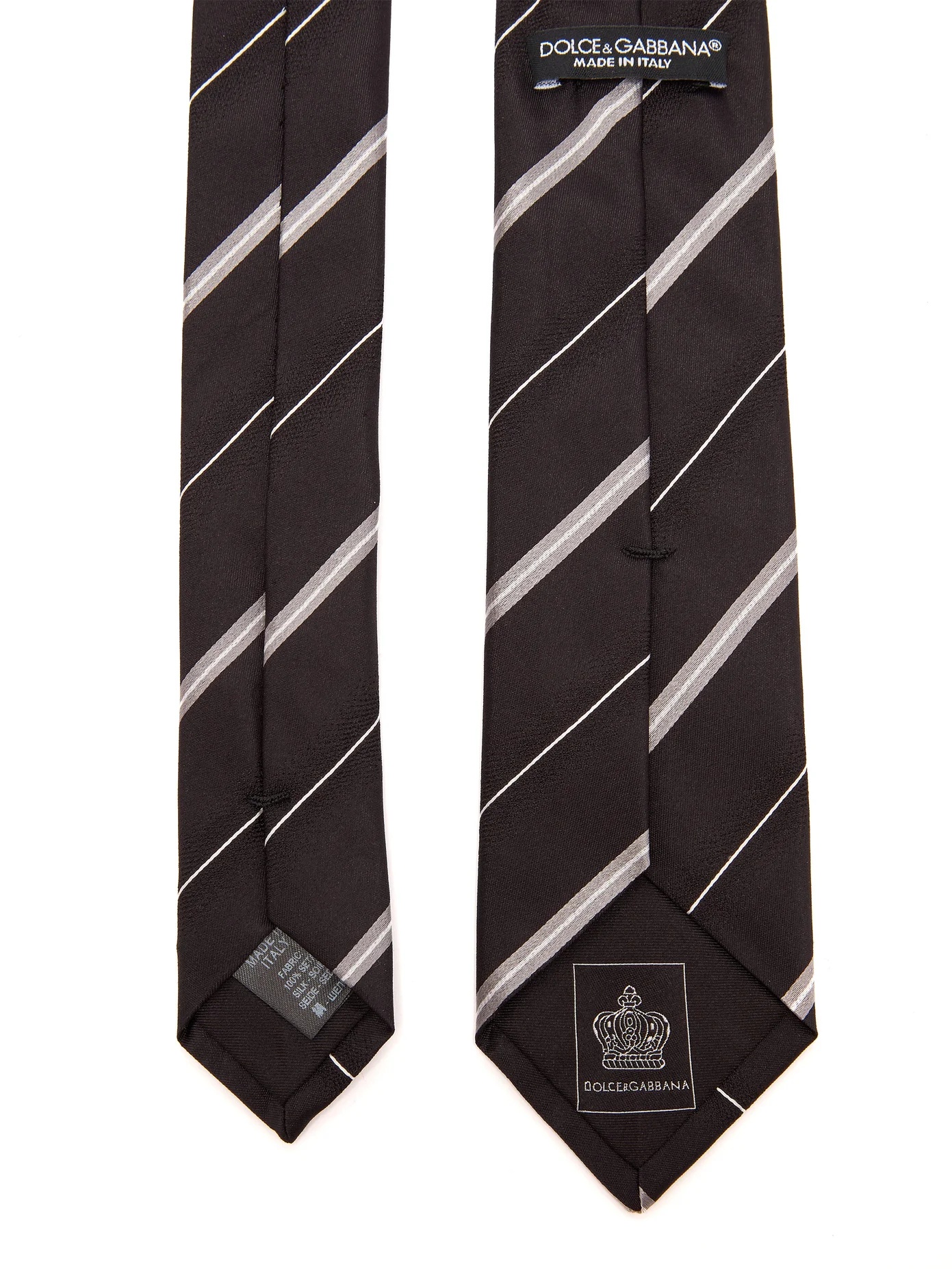 Shadow-striped silk-faille tie - 3