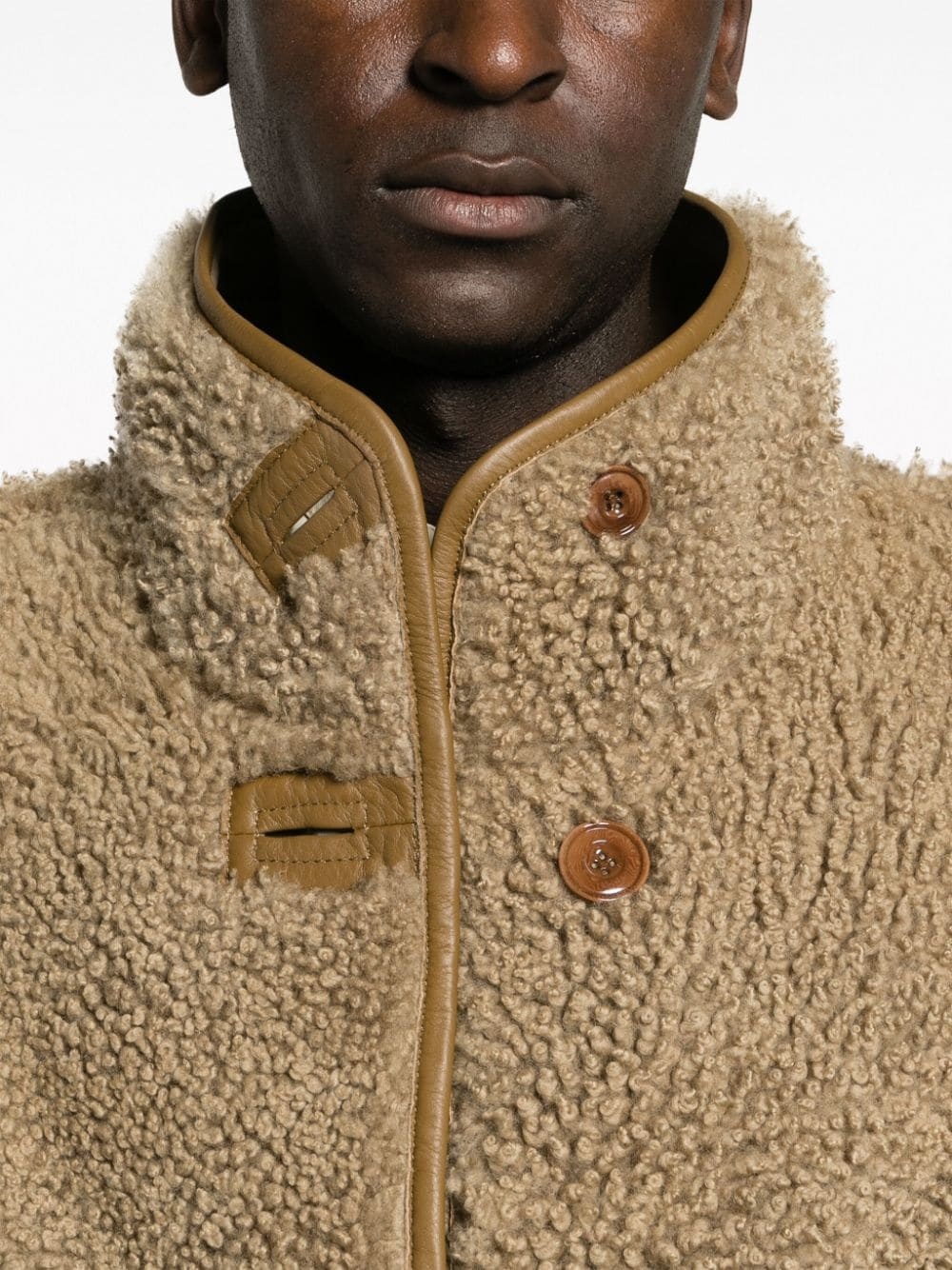reversible shearling jacket - 6