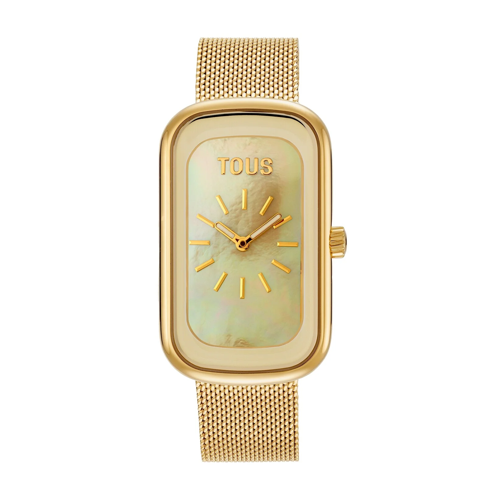 Analog watch with mother-of-pearl face and gold-colored steel bracelet T-Band Club - 1