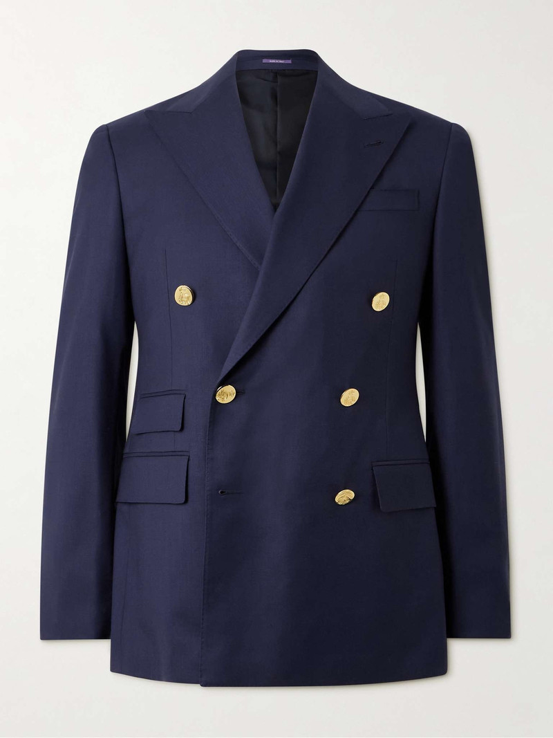 Gregory Double-Breasted Wool-Serge Blazer - 1