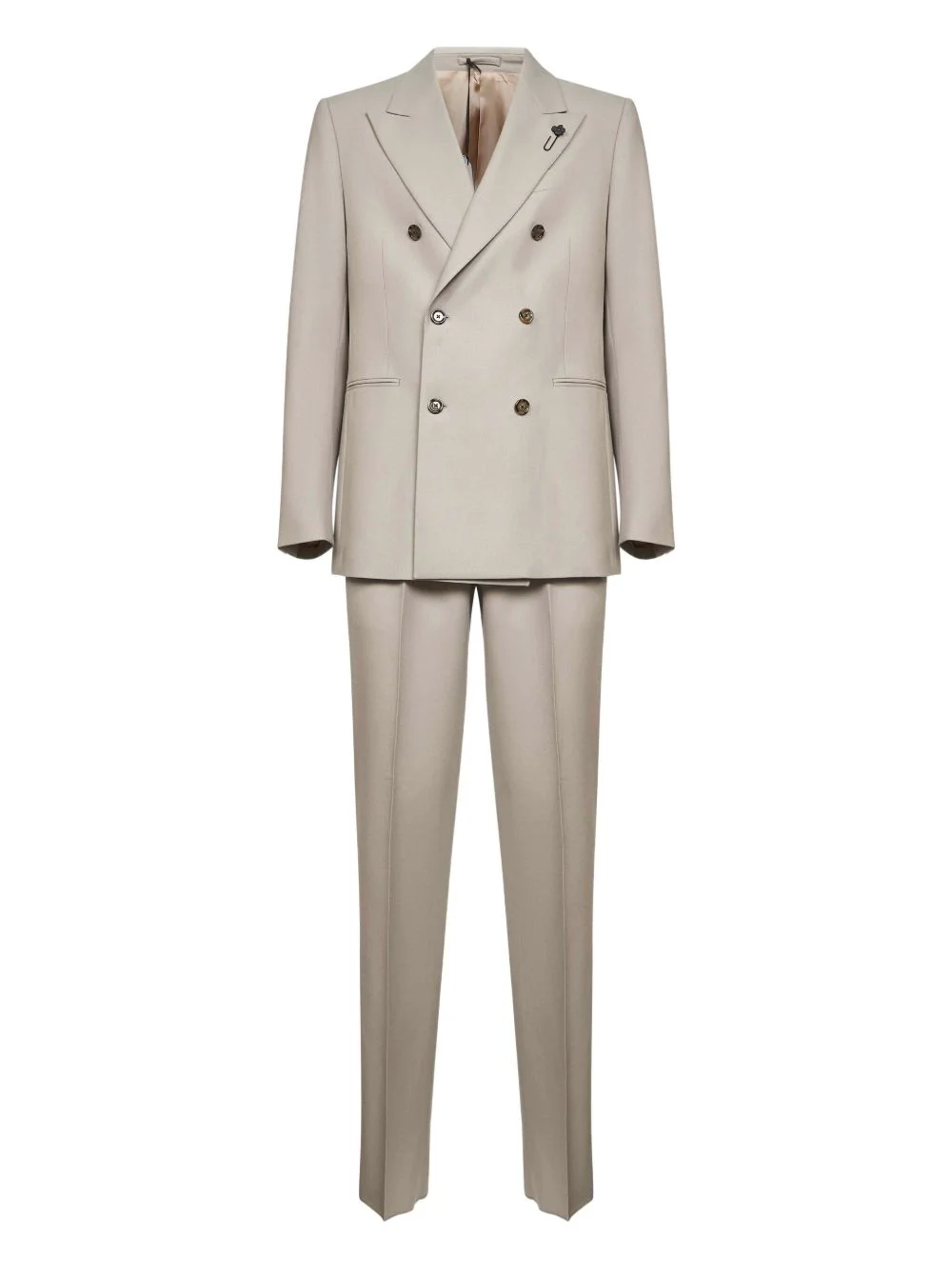peak-lapel double-breasted suit - 1