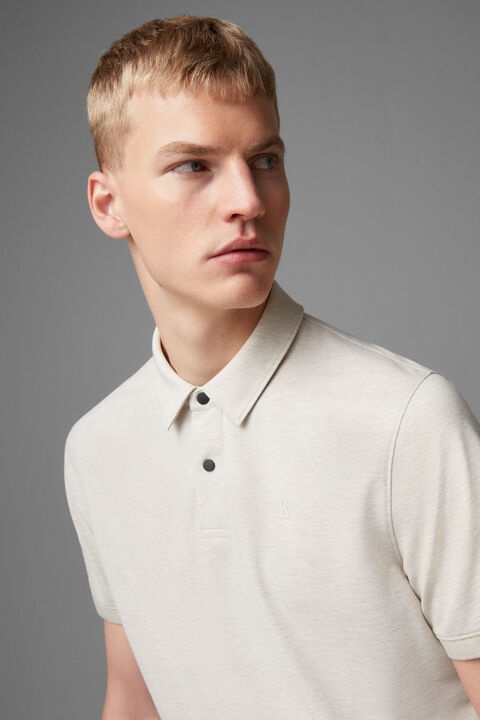 Timo Polo shirt in Beige melange - 4
