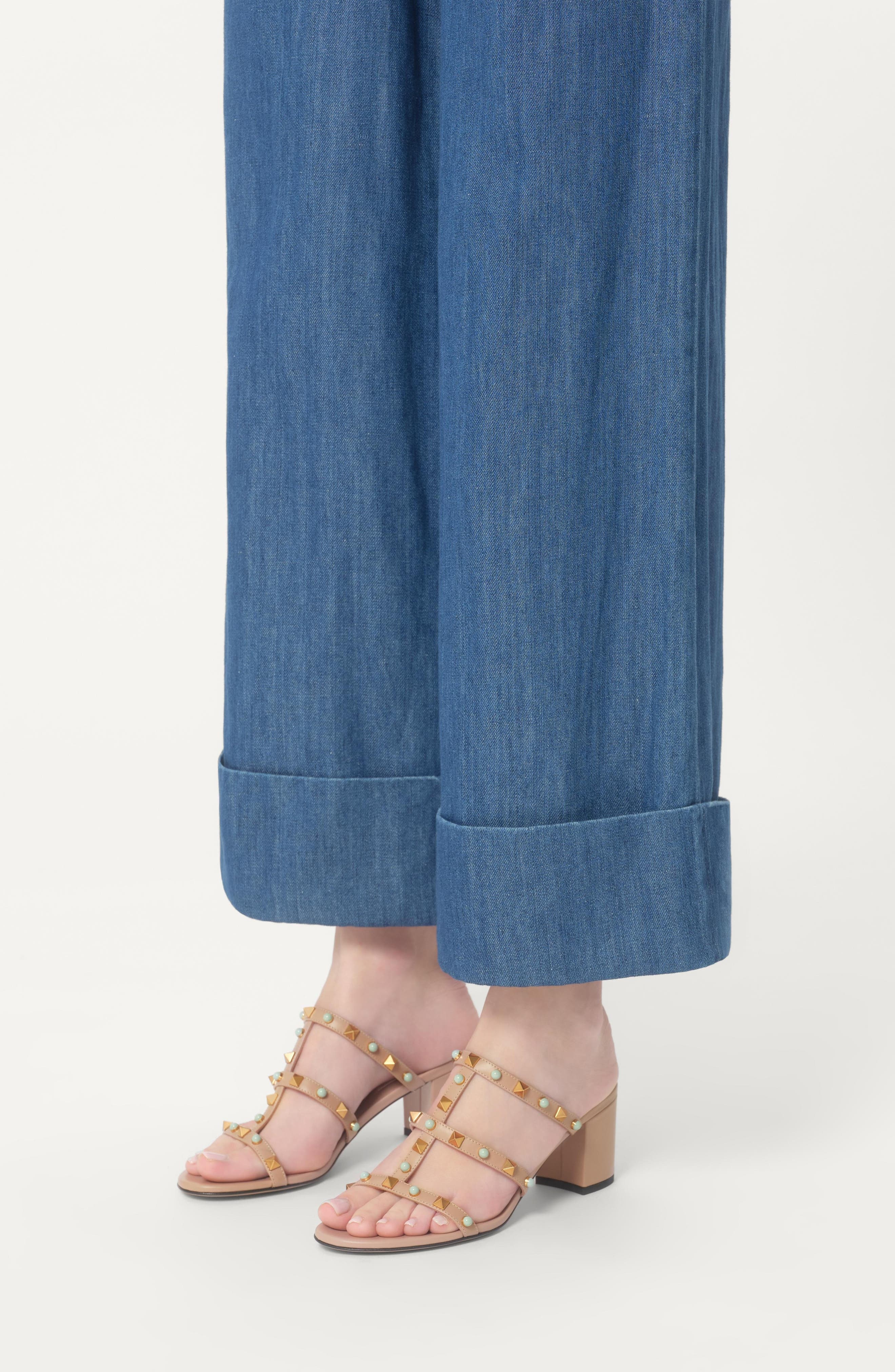 Valentino Garavani Rockstud Slide Sandal in Rose Cannelle/Clay at Nordstrom - 2