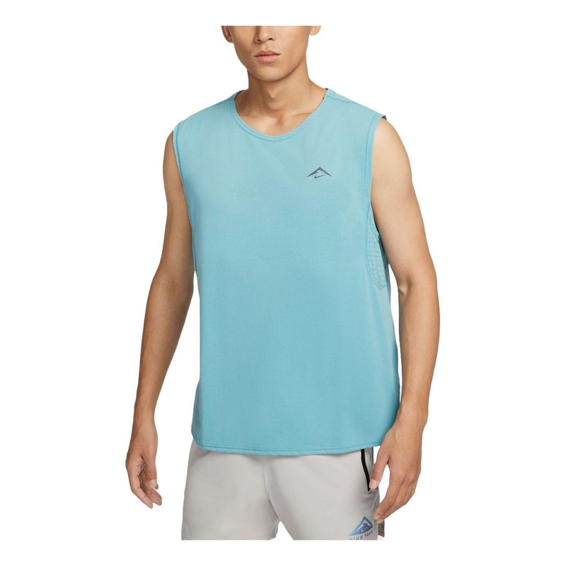 Nike Trail Solar Chase Dri-FIT Running Tank Asia Sizing 'Denim Teal' FN3310-464 - 1