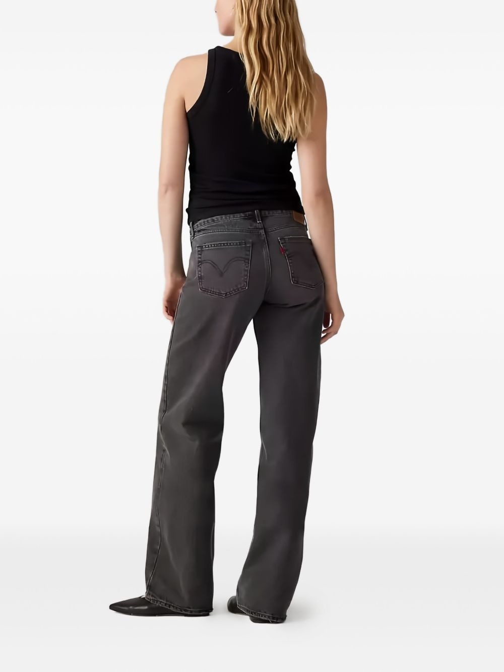 low-rise cotton jeans - 4