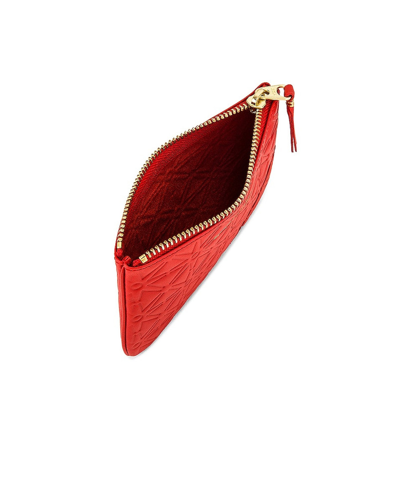 Comme Des Garçons Embossed Leather Zip Wallet outlook