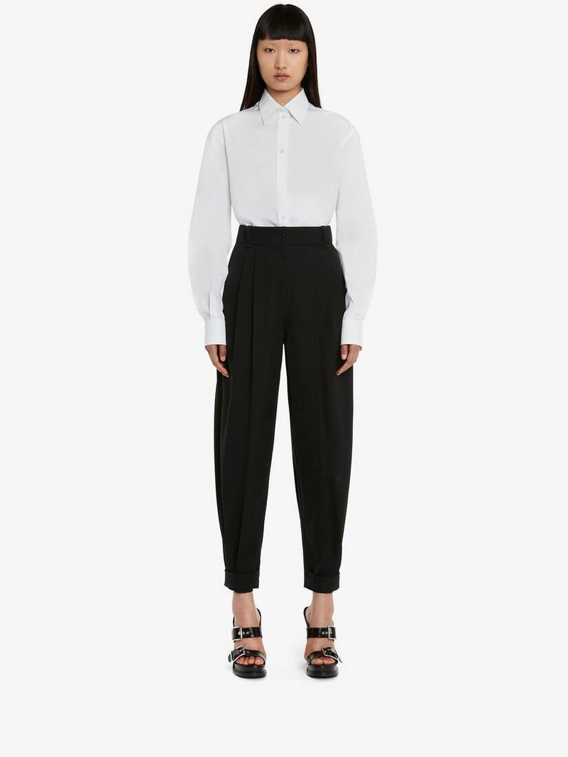 Women's Military Trousers in Black 1