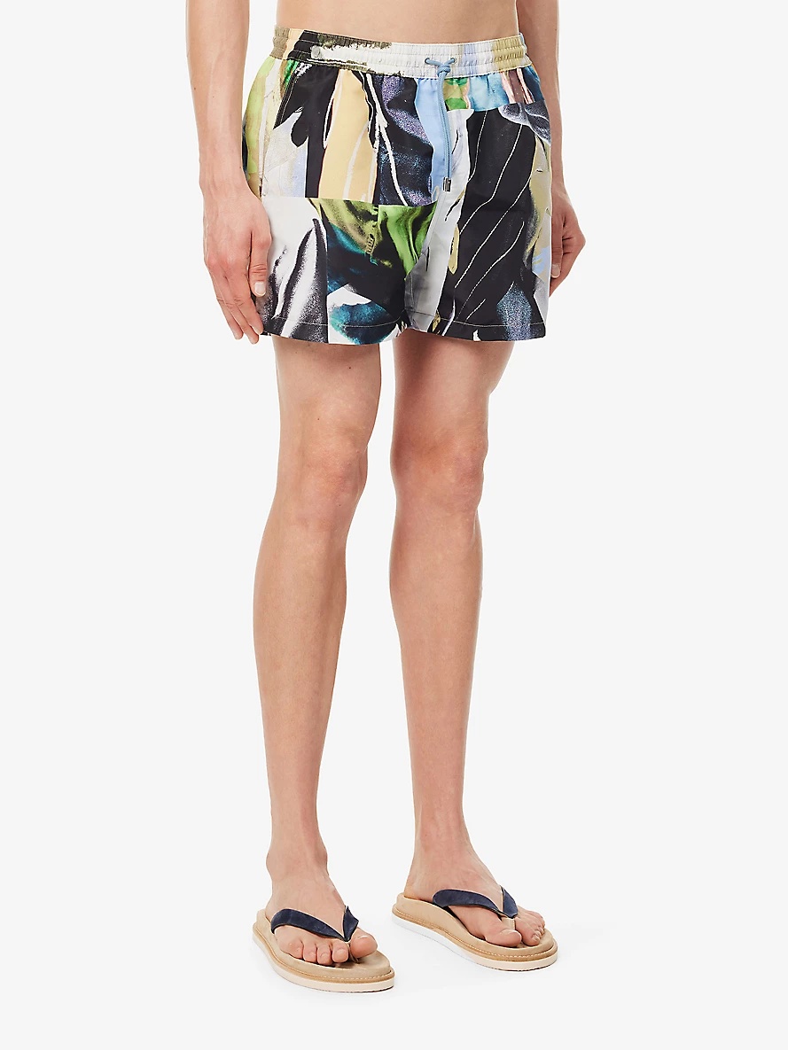 Graphic-print recycled polyester-blend swim shorts - 3