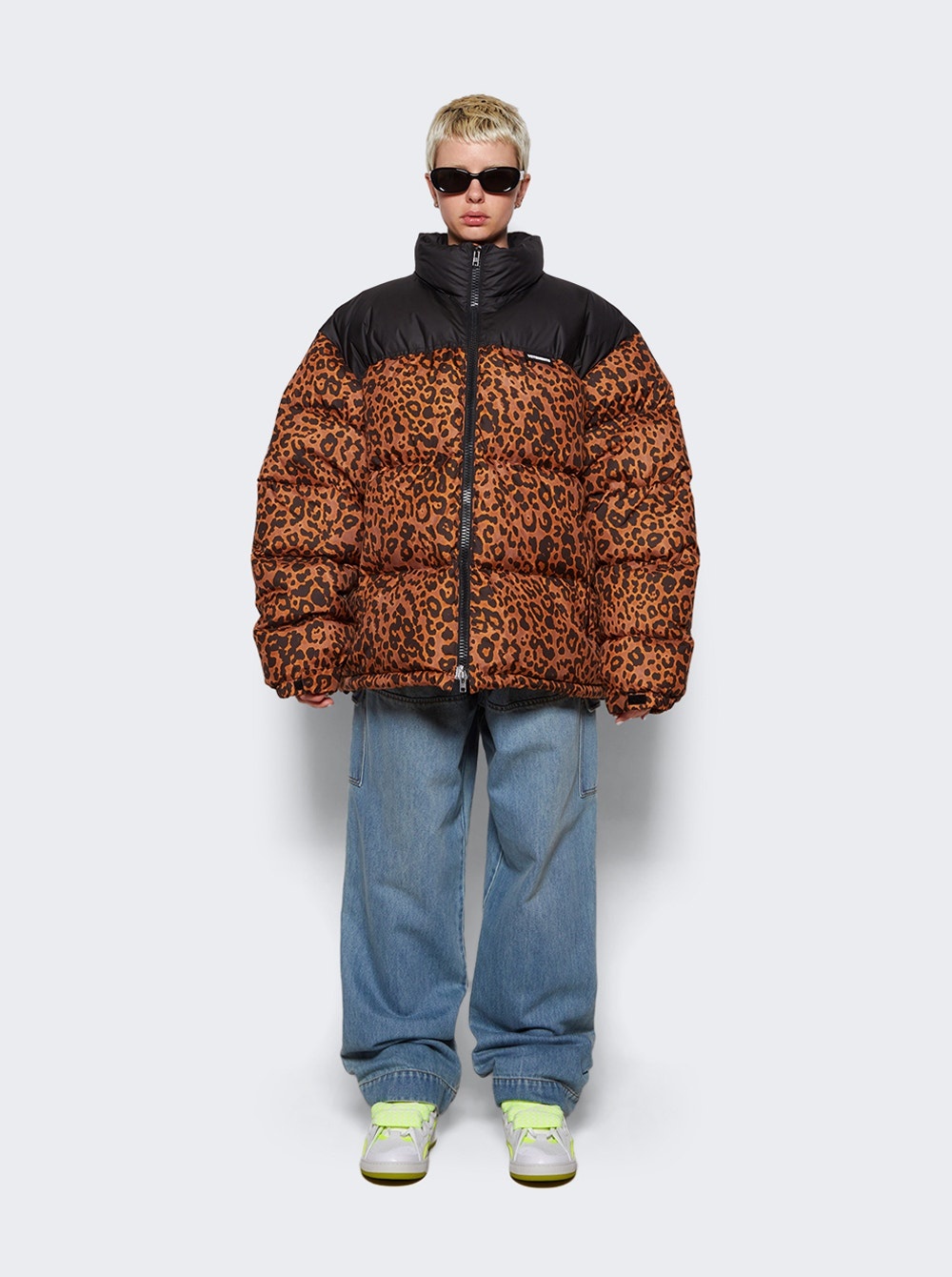 Logo Puffer Jacket Leopard - 2