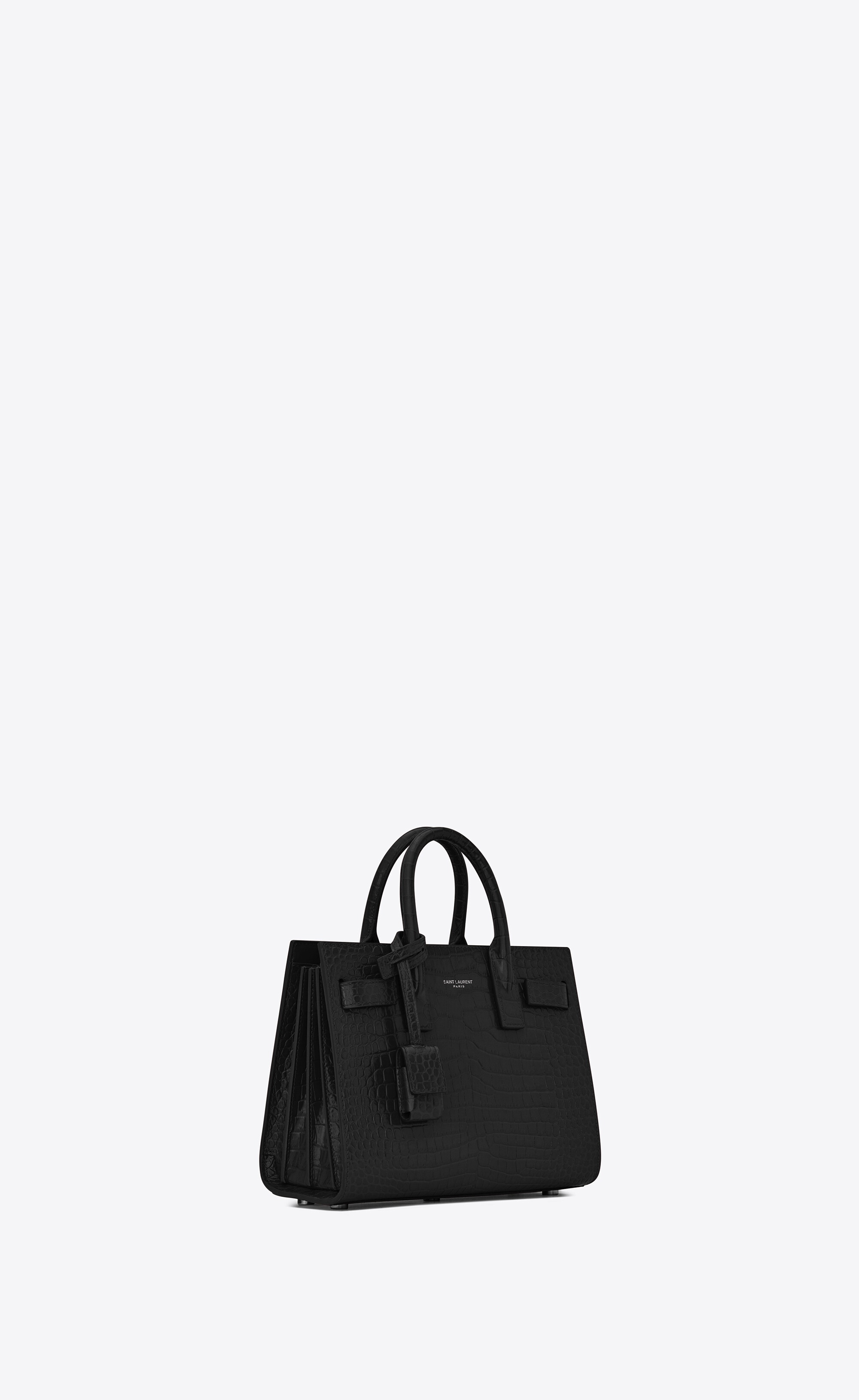 classic sac de jour nano in embossed crocodile shiny leather - 6