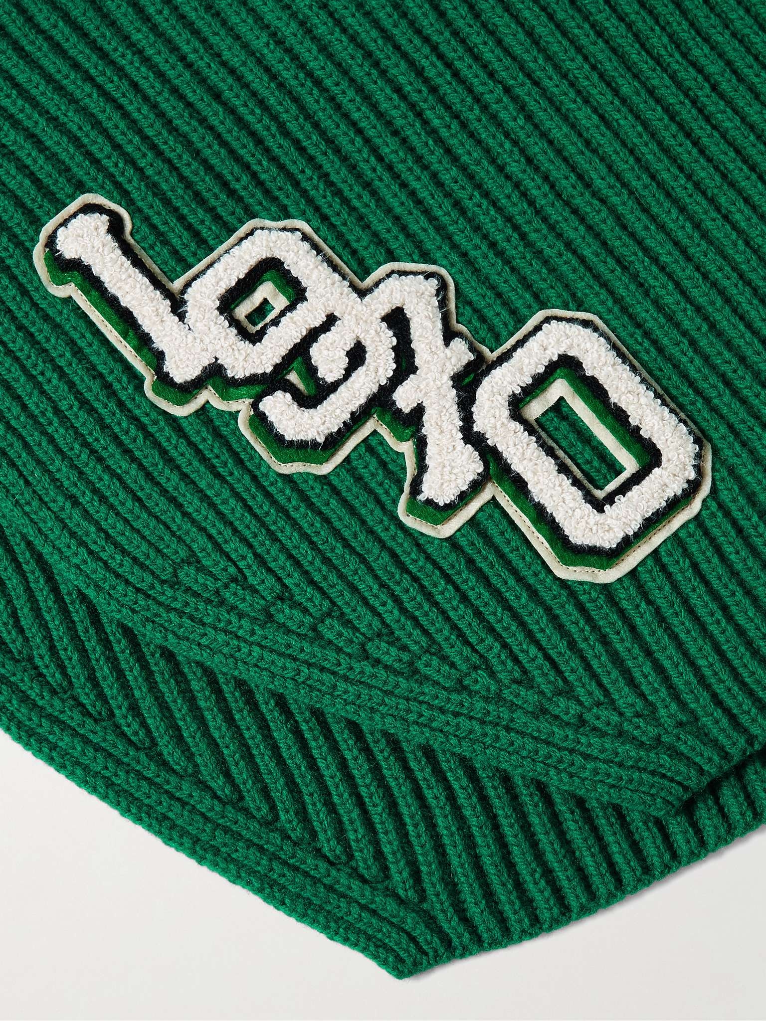 Logo-Appliquéd Knitted Bib - 4