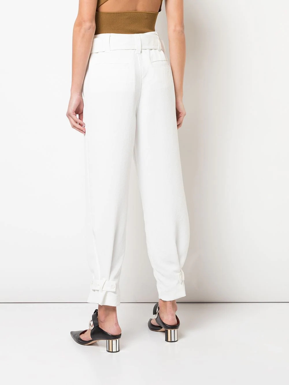 belted cropped trousers - 4